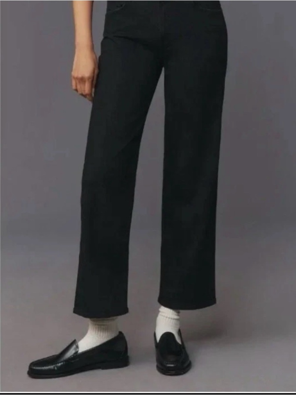 MOTHER Jeans The rambler zip ankle Size 31 Not Guilty Matte Black